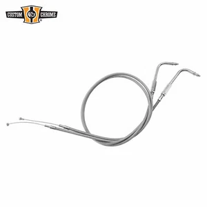 90cm Throttle Cable Stainless Wire Set Fit For Harley Sportster XL 2002-2014 - Picture 1 of 7