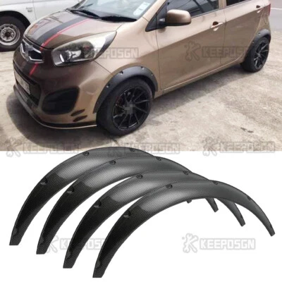 Kit de 4 piezas de carrocería de arcos de rueda extra anchos para guardabarros para Kia Rio 2001-2022 Foto 1 de 4