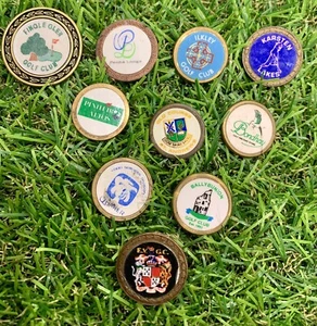 Vintage Golf Club Golf Ball Marker Job Lot X10  - Various Clubs - Mixed 5 - Picture 1 of 4