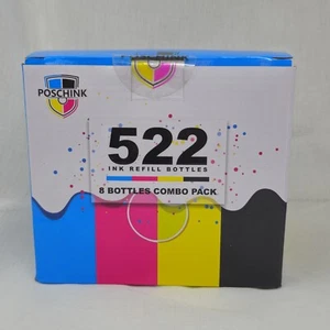 522 botellas de tinta de recarga para impresoras EcoTank ET-2720 ET-2800 ET-4700 - Paquete de 8 nuevas - Imagen 1 de 4