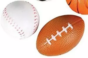 2 Squeeze Stress Sport Balls Therapy Party Favors Office Toys - Picture 1 of 1