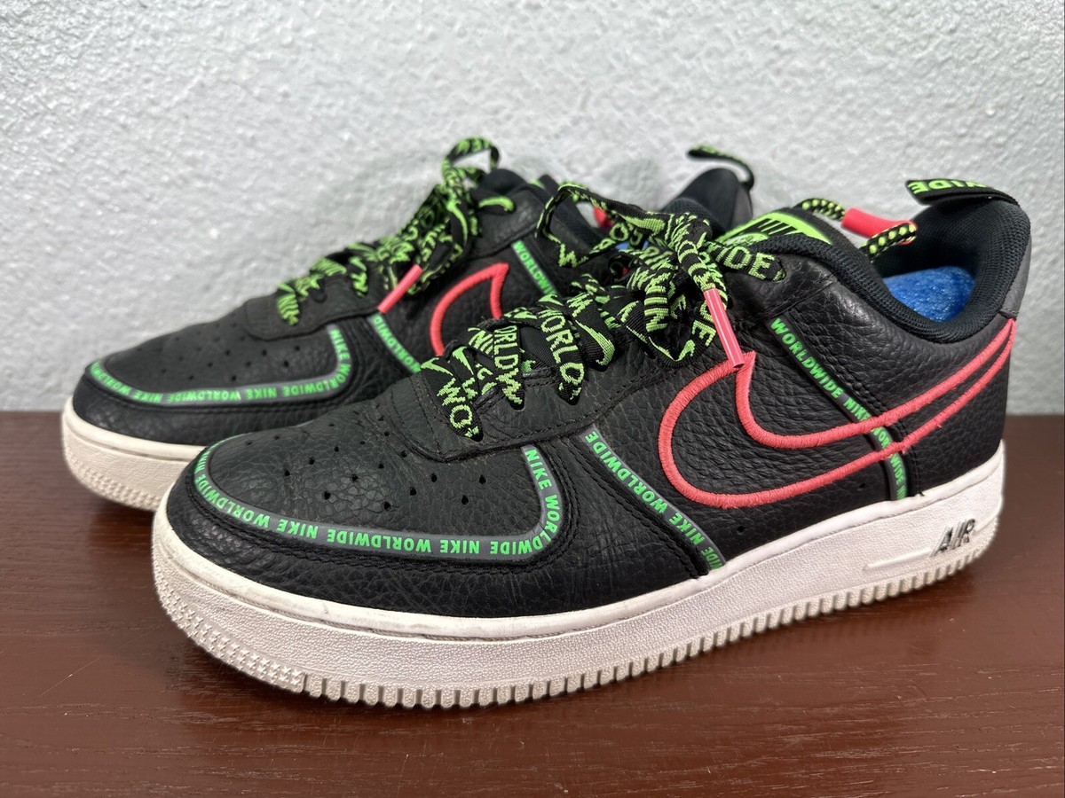 nike air force 1 black green strike