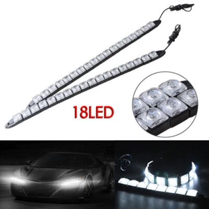 2Pc Fog Daytime Running Light Day Driving Lamp White DC 12V 18-LED Car DRL NEW . - Bild 1 von 10