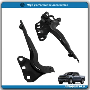 Black Engine Hood Hinges RH+LH New For Chevrolet Silverado 1500  2019 2020 2021 - Picture 1 of 16