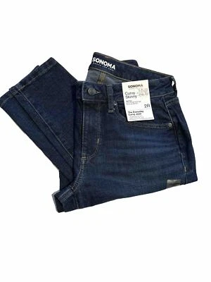 Women's SONOMA  "Goods For Life" Curvy High-Waisted Skinny Jeans Size 2 NWT Foto 1 de 4