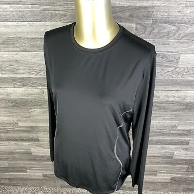 Camisa Pullover LOLE Cuello Redondo Manga Larga Negra Ropa Activa Para Mujer Talla XL Foto 1 de 4