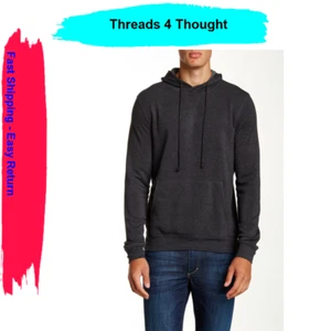 Threads 4 Thought ,Drawstring Pullover Hoodie, CARBON ,M - Picture 1 of 1