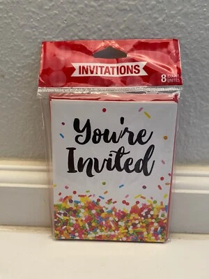 "Sprinkles" Party/Birthday Party Invitations w/Envelopes 8 ct - Image 1 of 2