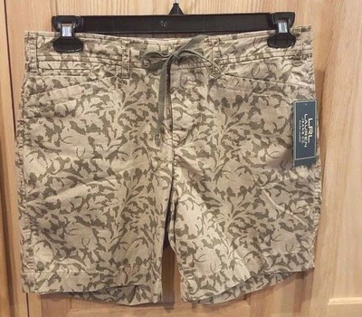 Pantalones Cortos Chinos Ralph Lauren Jeans Co. Verde Oliva Camuflados Algodón Cordón - $69.50 Foto 1 de 4