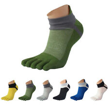 Calcetines de algodón de cinco puntas para hombre calcetines deportivos puros para correr dedos transpirables