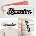 Personalised Bookmark acrylic Name Any Name School Home Gift