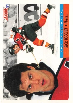1991 Score American #334 Rick Tocchet Philadelphia Flyers - Image 1 of 2