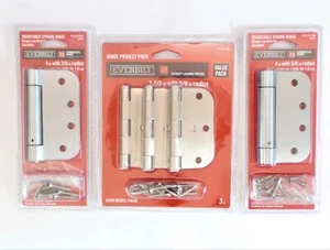 Everbilt Door Hinges 2pk 4in with 5/8in Radius and 3pk 3 1/2in with 5/8in Radius - Picture 1 of 3