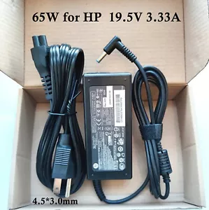 Genuine OEM HP 65W Blue tip Adapter Charger For Pavilion 710412-001 19.5V 3.33A - Picture 1 of 6