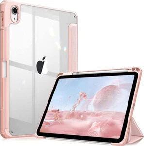 Transparent iPad case with Pencil Holder - Slim Fit - Smart Cover - Picture 1 of 13