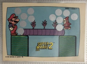 Super Mario Bros. 2 Screen 7 Scratch Off Game 1989 Topps Trading Card - Foto 1 di 2