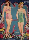 VINTAGE UNCUT 1942 AMERICAN BEAUTIES PAPER DOLLS~#1 REPRODUCTION-NOSTALGIC ERA