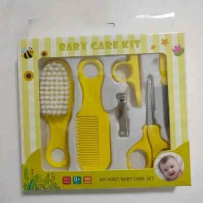 6 Pieces Baby Daily Nail Care and Hair Care Set Baby Grooming Yellow - Image 1 of 3