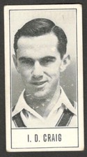 CRICKET TRADE CARD Barratt & Co 1957 Test Cricketers Series B I D CRAIG