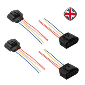 4 x IGNITION COIL 4 PIN CONNECTOR PLUG PRE WIRED HARNESS FOR VW AUDI 1J0973724 - Picture 1 of 6