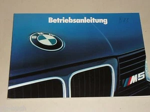 Instrucciones Servicio Manual BMW Deporte Motor 5er Serie E34 M5, Stand 09/1988 - Imagen 1 de 1