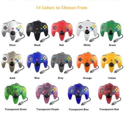 Multi-color optional - Premium Real Vibrable wired console gamepad f Nintendo 64 - Image 1 of 4