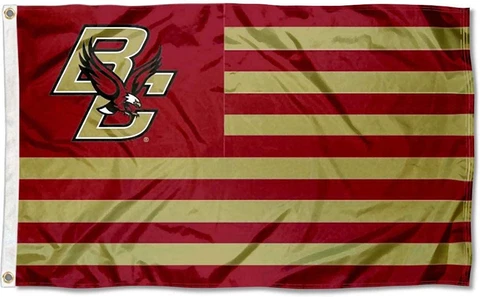 Boston College Eagles American Stripes Nation Flag Cover
