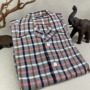 Fox Head Twills Donegal Vintage Button Down Shirt Blue Red White Plaid ~Medium - Picture 1 of 8