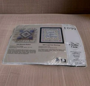 The Creative Circle Cross Stitch Kit Count Your Blessings 1607 1989 VTG - Picture 1 of 2