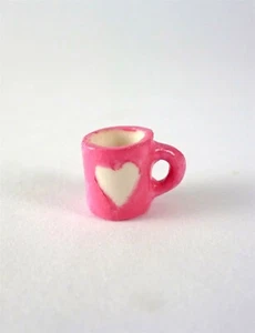  Taza Corazón Rosa Miniatura Casa de Muñecas 1/4", B337 - Imagen 1 de 1