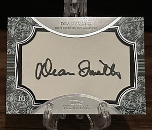 Michael Jordan’s UNC Coach - Dean Smith - 2023 Topps Sterling Cut Signatures 1/1