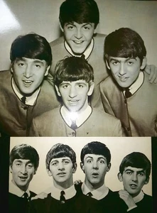 2 VINTAGE GLOSSY BEATLES FOTOS (OLIVER PUB. LONDON) HEAVY PHOTO STOCK! No Glare! - Picture 1 of 3