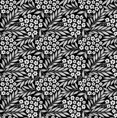 Northcott - Ébano y Marfil - Hortensia - Negro, Tela por Yarda Foto 1 de 4