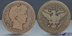 1908 D Barber Quarter, Good Condition, Silver, Ryan's Rare Coins & Antique C8090 - Picture 1 of 1