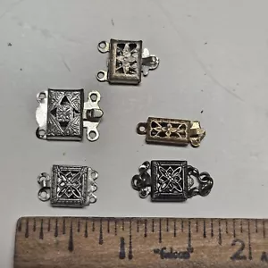 Lot: 5 Vintage and Antique Box Clasps - Picture 1 of 3