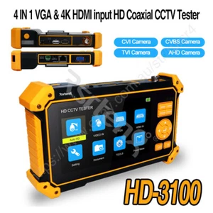 Rsrteng HD-3100 CVI TVI AHD VGA Input 4K 8MP 5'' Analog Coaxial CCTV Tester - Picture 1 of 12