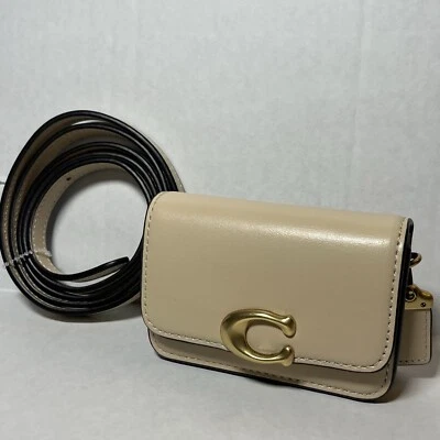 Coach Leather Bandit Card Case Belt Bag Wallet Color: Ivory - Image 1 of 4