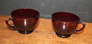 Tazas de café Royal Ruby Glass (2) Anchor Hocking - Imagen 1 de 8