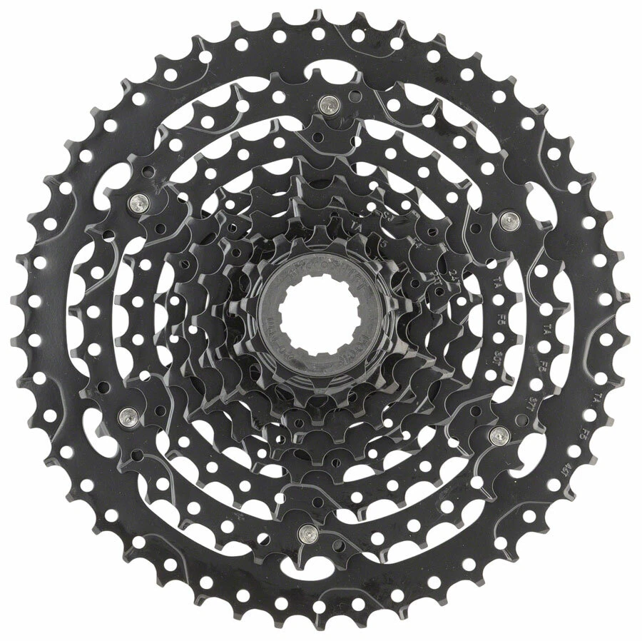 microSHIFT ADVENT Cassette - 9 Speed, 11-46T, ED Black, Hardened Steel Cogs - Image 1 of 1