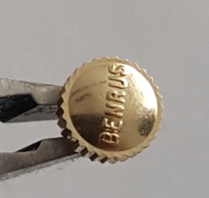 Benrus Water Resistant Gold Plated Crown - Picture 1 of 8