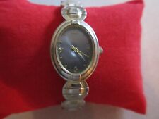 Vtg. Ladies Wagner Swiss Gold Tone Stretch Band Watch Oval Face New Battery