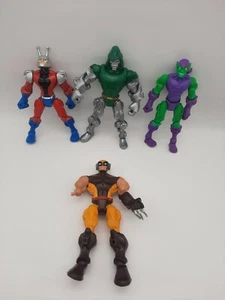 Marvel Super Hero Mashers Lote de 4 figuras de 6” Wolverine Green Goblin +   - Imagen 1 de 6
