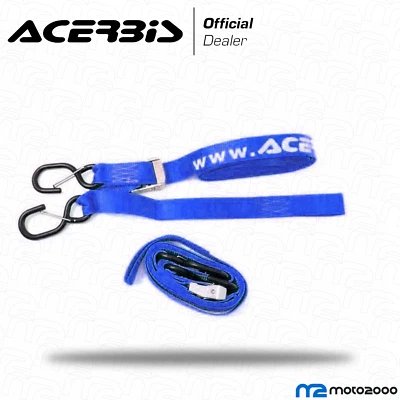COPPIA CINGHIE BLU 25mm ACERBIS 600 kg FISSAGGIO TRASPORTO MOTO SCOOTER - Imagen 1 de 4