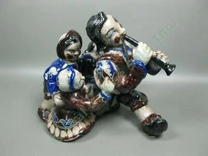 Vintage Antique Pied Piper of Hamelin 11" Pottery Sculpture Figurine Germany NR! - Picture 1 of 11