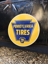 Antique Vintage Old Style Pennsylvania Tires Sign