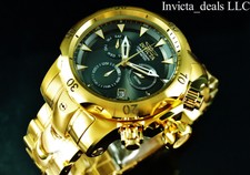 Invicta Men's 54mm Venom Swiss Z60 Chronograph Gunmetal Dial 18k GP SS Watch