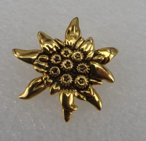 Neugablonz: Trachtenschmuck Brosche Edelweiß 1970er Jahre(116409) - Picture 1 of 4