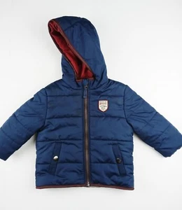 CARTER'S Toddler Boy's 18 Mos Hooded Winter Insulated Jacket Coat Navy Full Zip - Picture 1 of 5