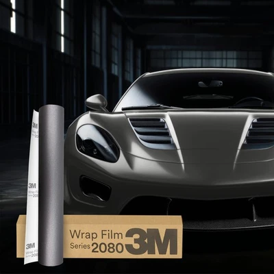 3M Wrap Pellicola Serie 2080 Car Wrapping 30x152cm M261 Opaco Scuro Grigio - Immagine 1 di 4