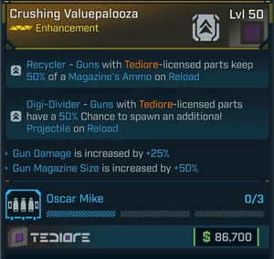 Borderlands 4⭐CRUSHING VALUEPALOOZA VERBESSERUNG⭐TEDIORE⭐GUN DMG⭐GUN MAG SIZE - Bild 1 von 1